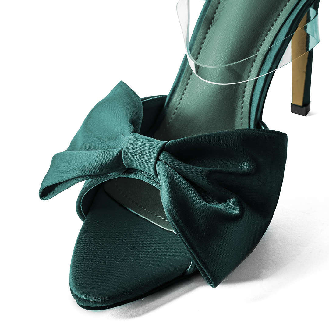 Ema | Slingback lodičky na vysokom podpätku s mašľou