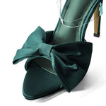 Ema | Slingback lodičky na vysokom podpätku s mašľou