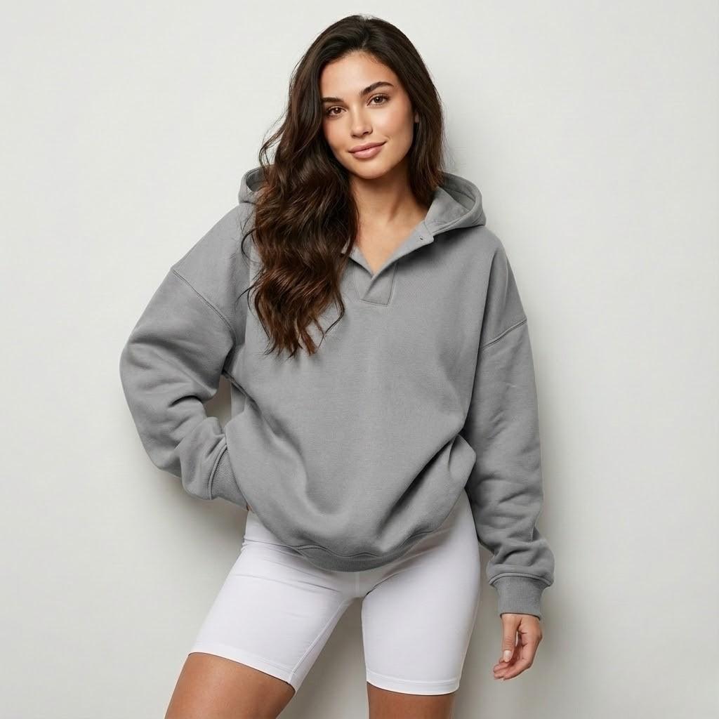Anita | Mikina zo zmesi bavlny s oversize strihom a kapucňou