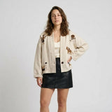 Laura | Ľahká bunda zo zmesi ľanu a bavlny s ozdobnou výšivkou