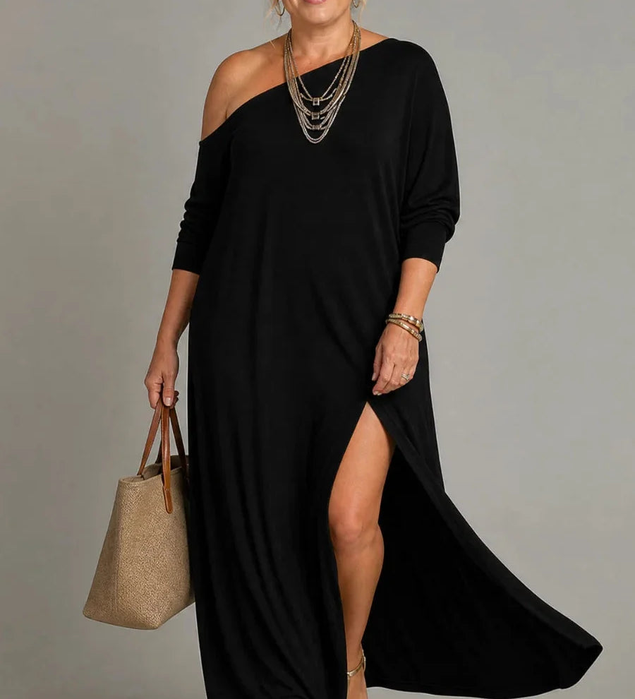 Dalila | Elegantné asymetrické maxi šaty na jedno rameno