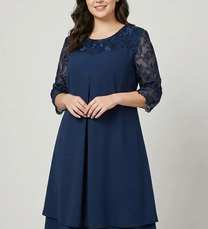 Ľubomila | Elegantné midi šaty so zdobenými rukávmi