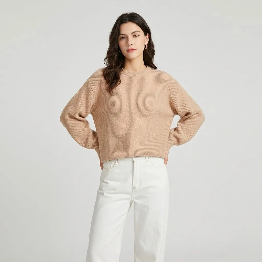 Kristína | Mäkký minimalistický sveter z pleteniny