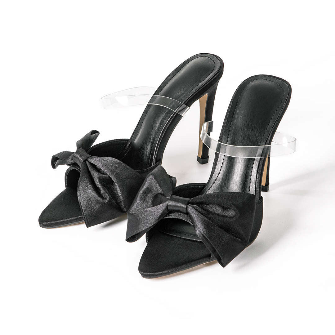 Ema | Slingback lodičky na vysokom podpätku s mašľou
