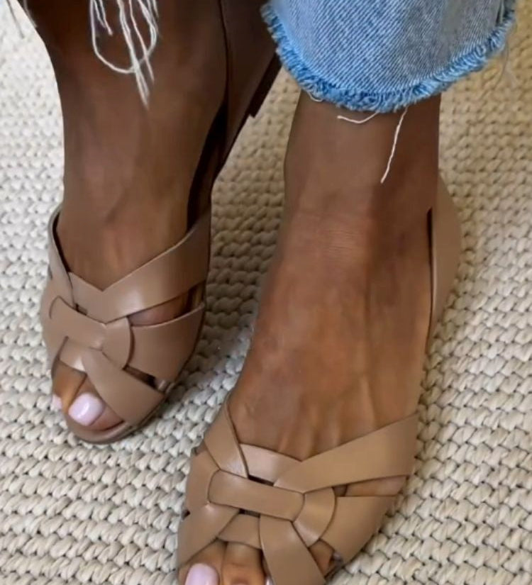 Adriana | Ploché espadrilky s otvorenou špičkou