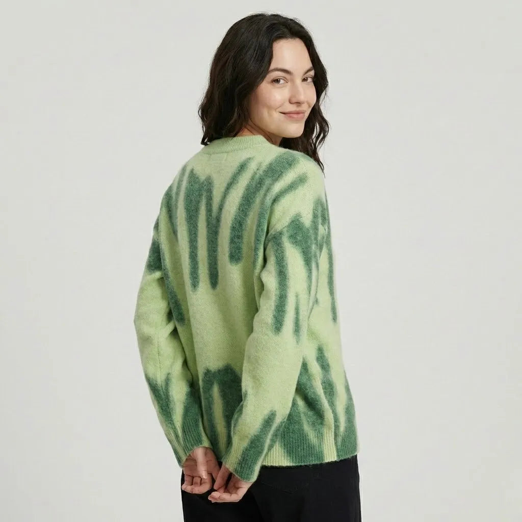 Lívia | Pletený sveter s oversize strihom a organickým vzorom