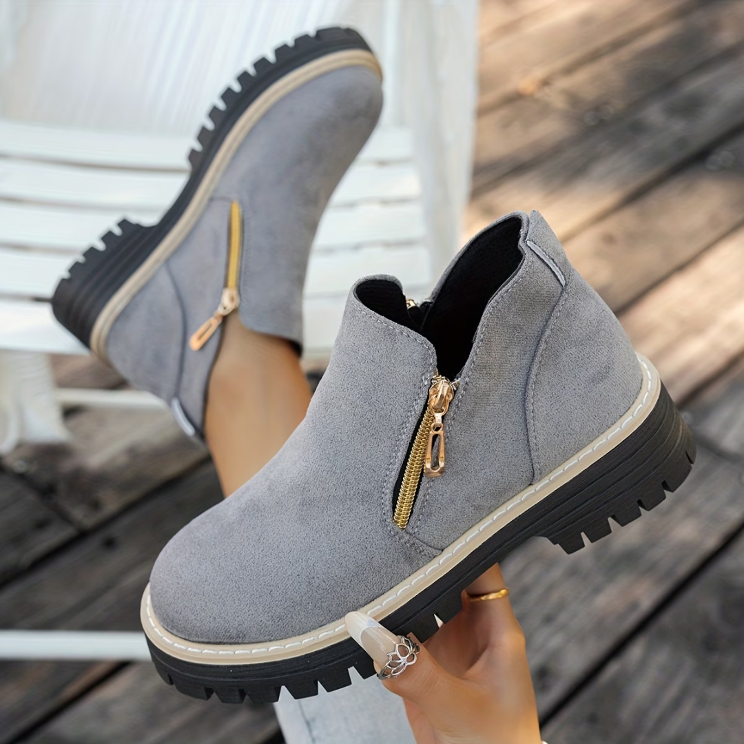 Elena | Členkové čižmy s dvojitým zipsom