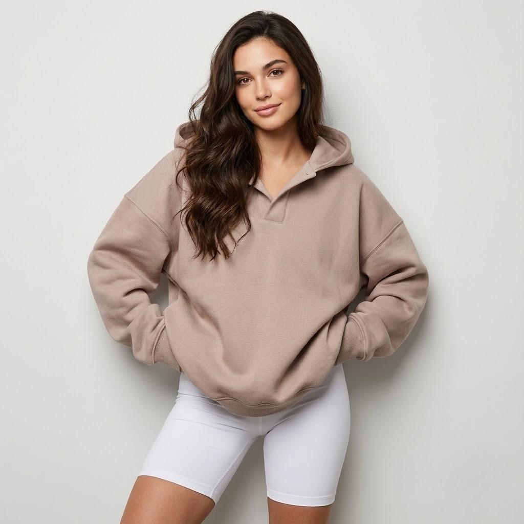 Anita | Mikina zo zmesi bavlny s oversize strihom a kapucňou