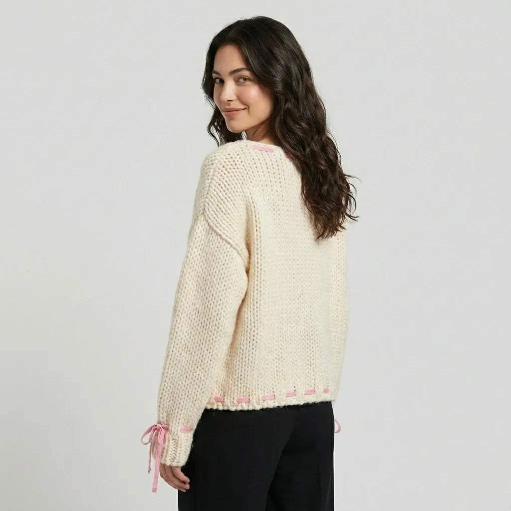 Ema | Mäkký pletený sveter širokého strihu na každodenné nosenie