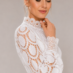 Emika | Romantické maxi šaty so stojačikom