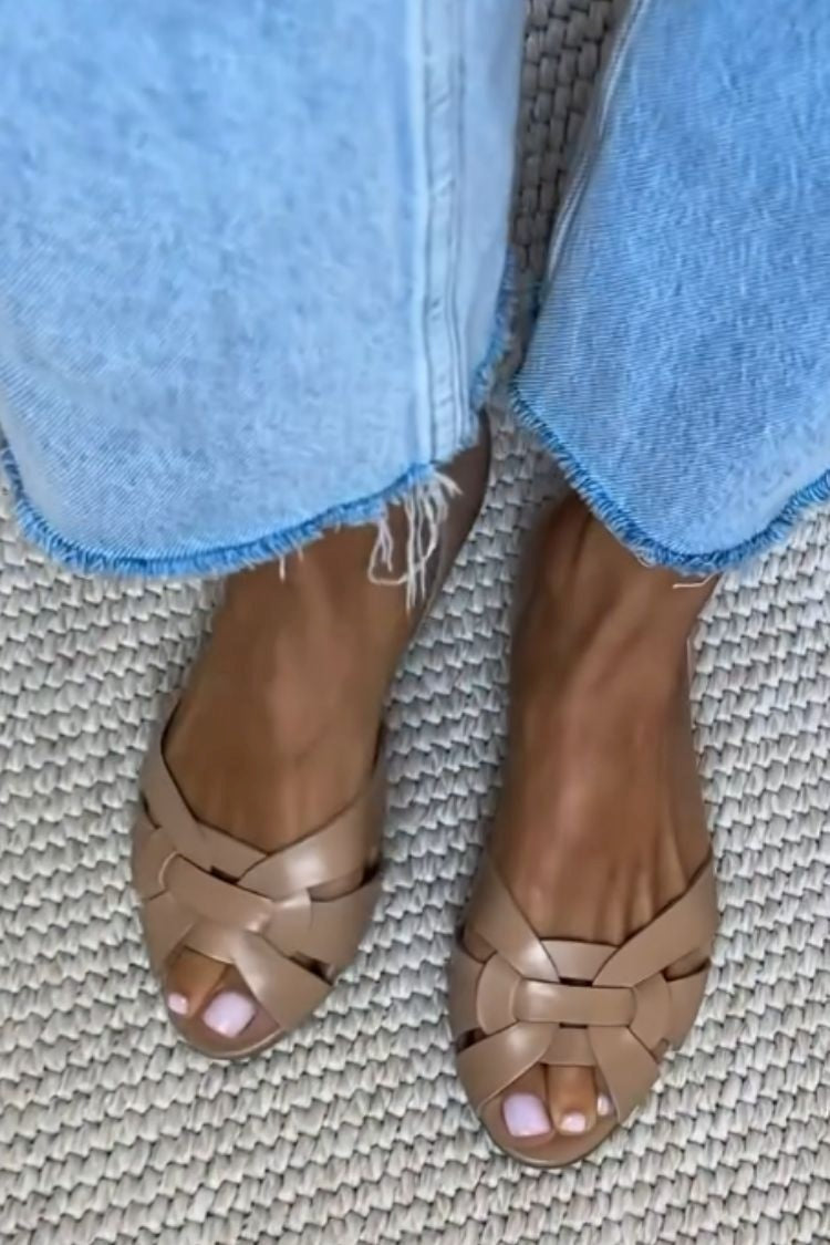 Adriana | Ploché espadrilky s otvorenou špičkou