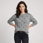Renáta | Textúrovaný pletený sveter s jemným vzorom