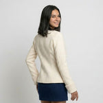 Veronika | Štruktúrovaný pletený sveter zo zmesi polyesteru a elastanu s ozdobnými gombíkmi