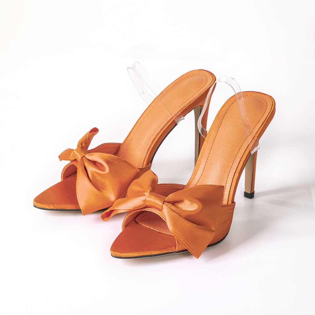 Ema | Slingback lodičky na vysokom podpätku s mašľou