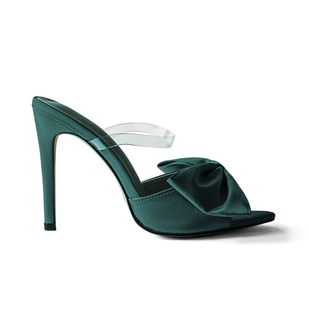 Ema | Slingback lodičky na vysokom podpätku s mašľou
