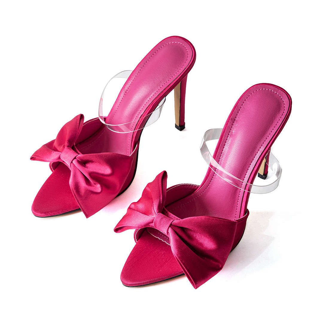 Ema | Slingback lodičky na vysokom podpätku s mašľou