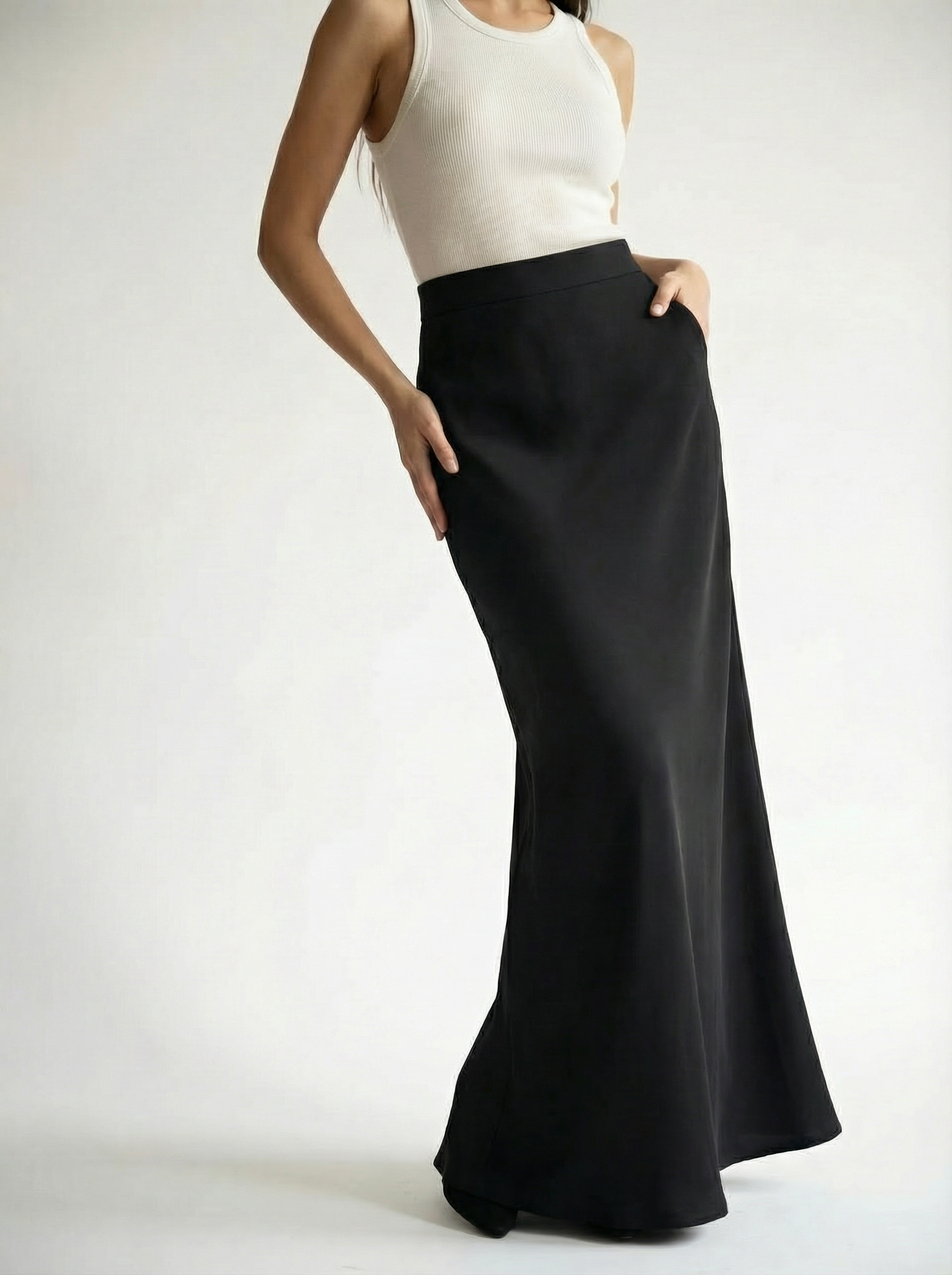 Dominika | Jednoduchá elegantná maxi sukňa