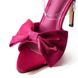 Ema | Slingback lodičky na vysokom podpätku s mašľou