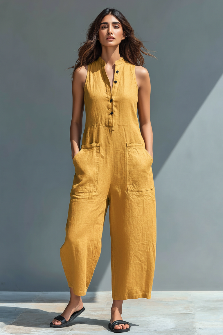 Gabriela | Minimalistický overal bez rukávov