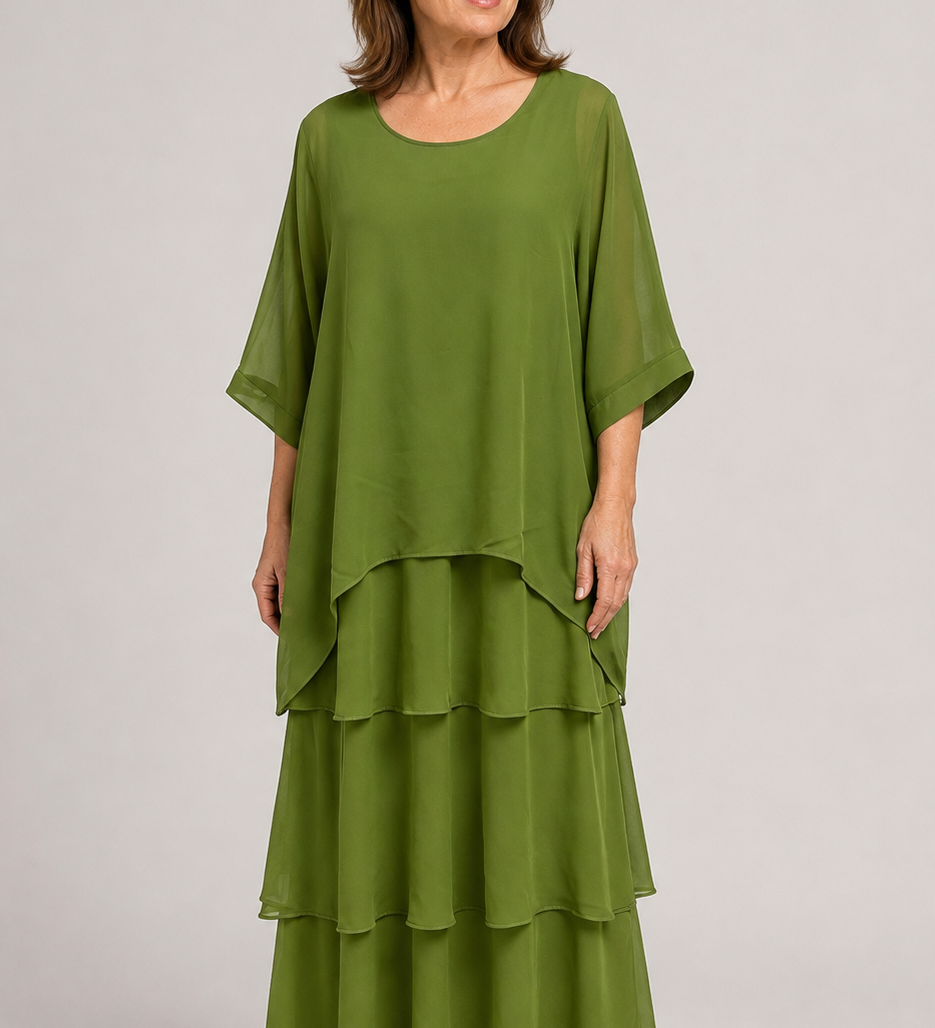 Radomíra | Vrstvené maxi šaty s voľným strihom