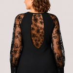 Rastislava | Elegantné čierne šaty s jemnými rukávmi