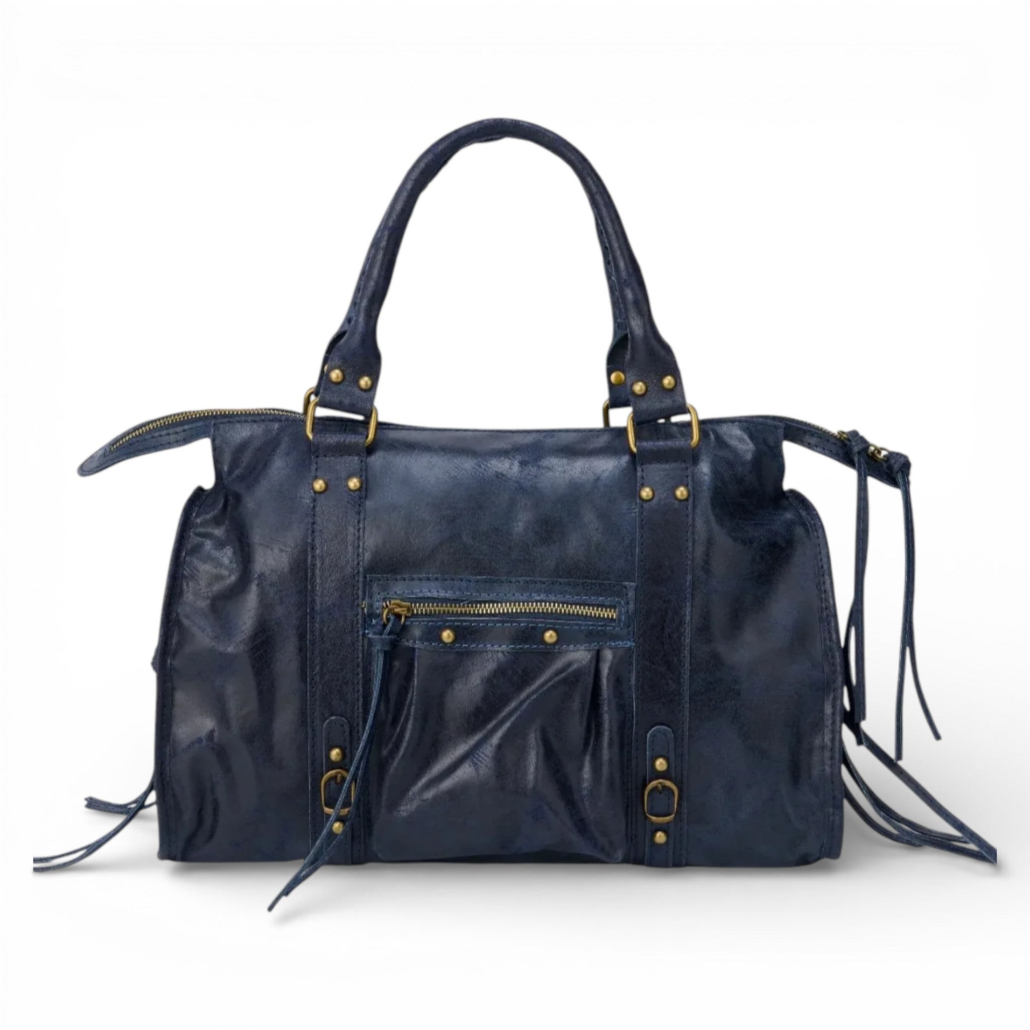Dominika | Veľká vintage hladká tote kabelka