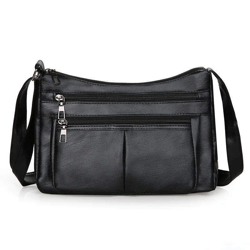 Lenka | Hladká crossbody kabelka s viacerými vreckami
