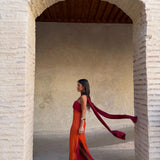 Zahara | Elegantné šaty so šatkou – 2