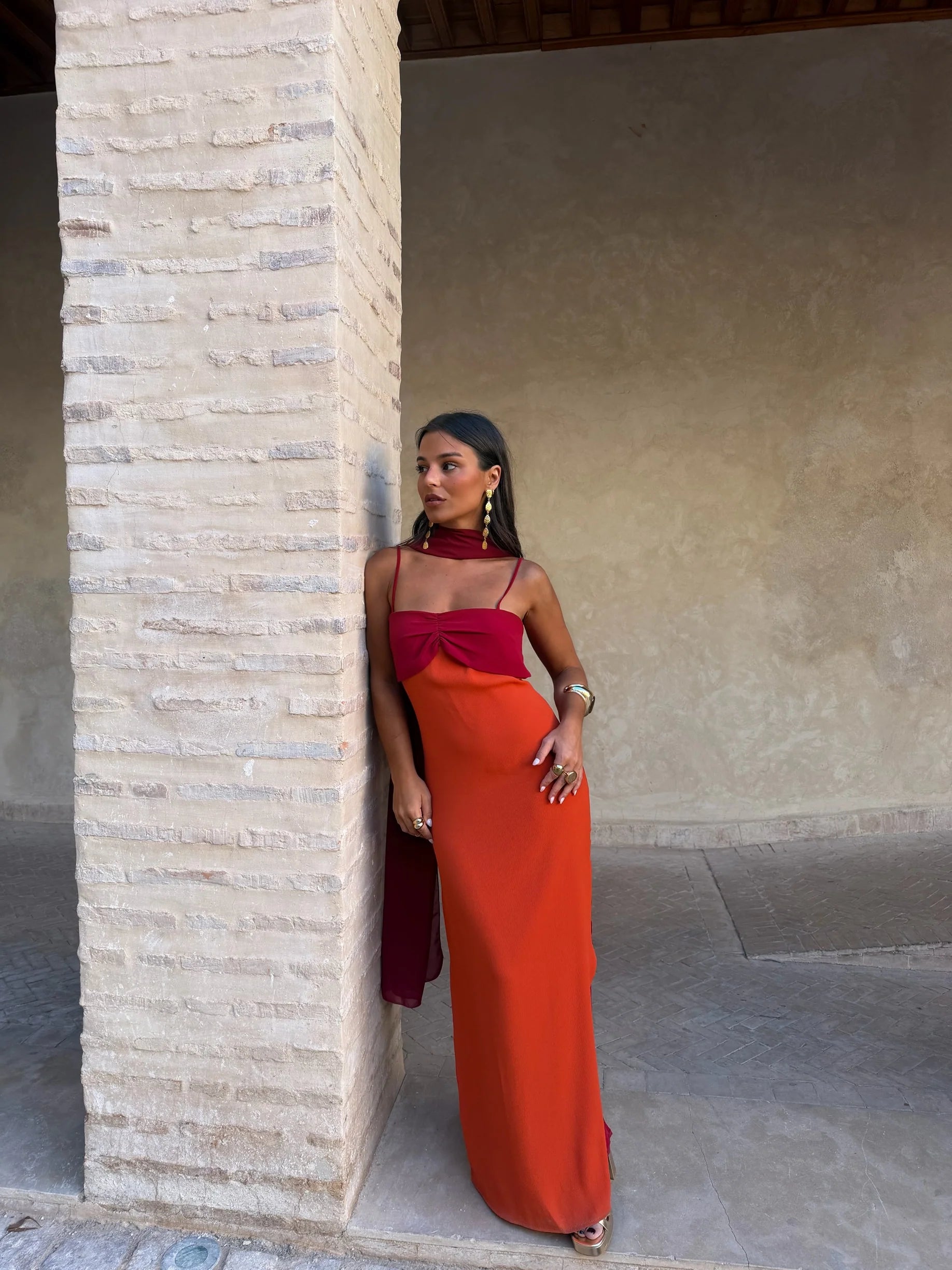Zahara | Elegantné šaty so šatkou – 4