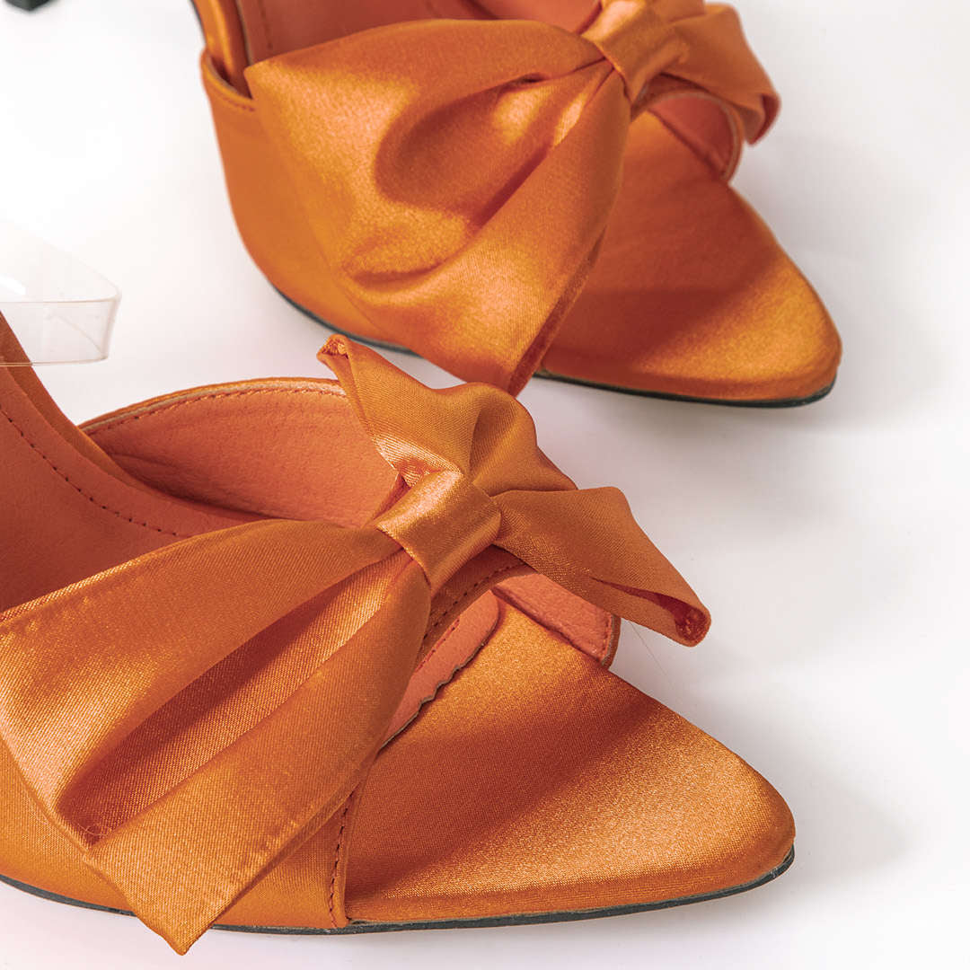 Ema | Slingback lodičky na vysokom podpätku s mašľou