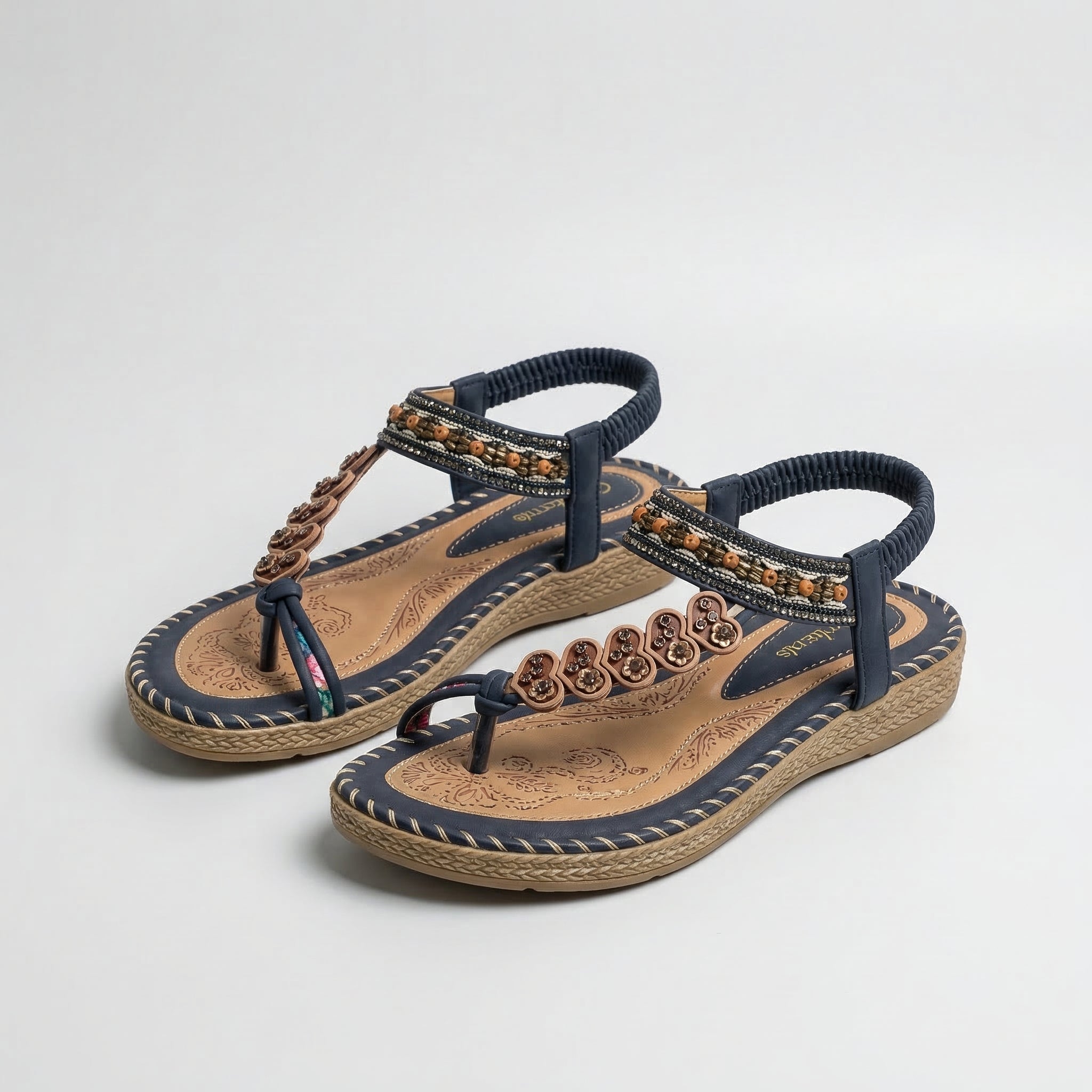Klára | Boho sandále s dekoratívnymi remienkami