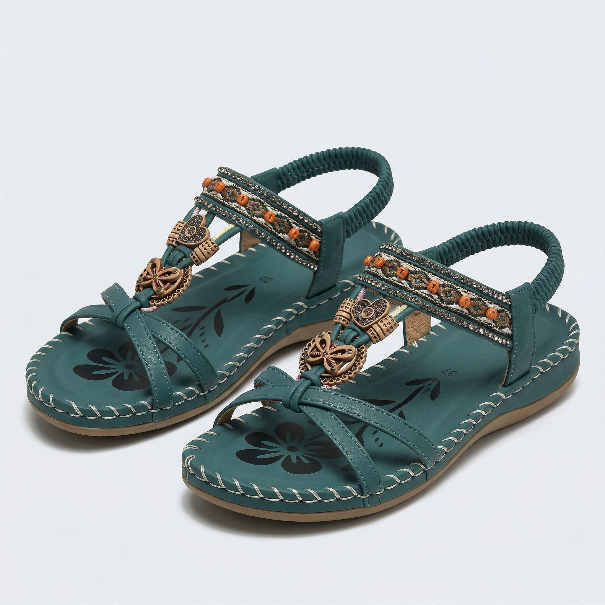 Monika | Nízke boho sandále s detailmi