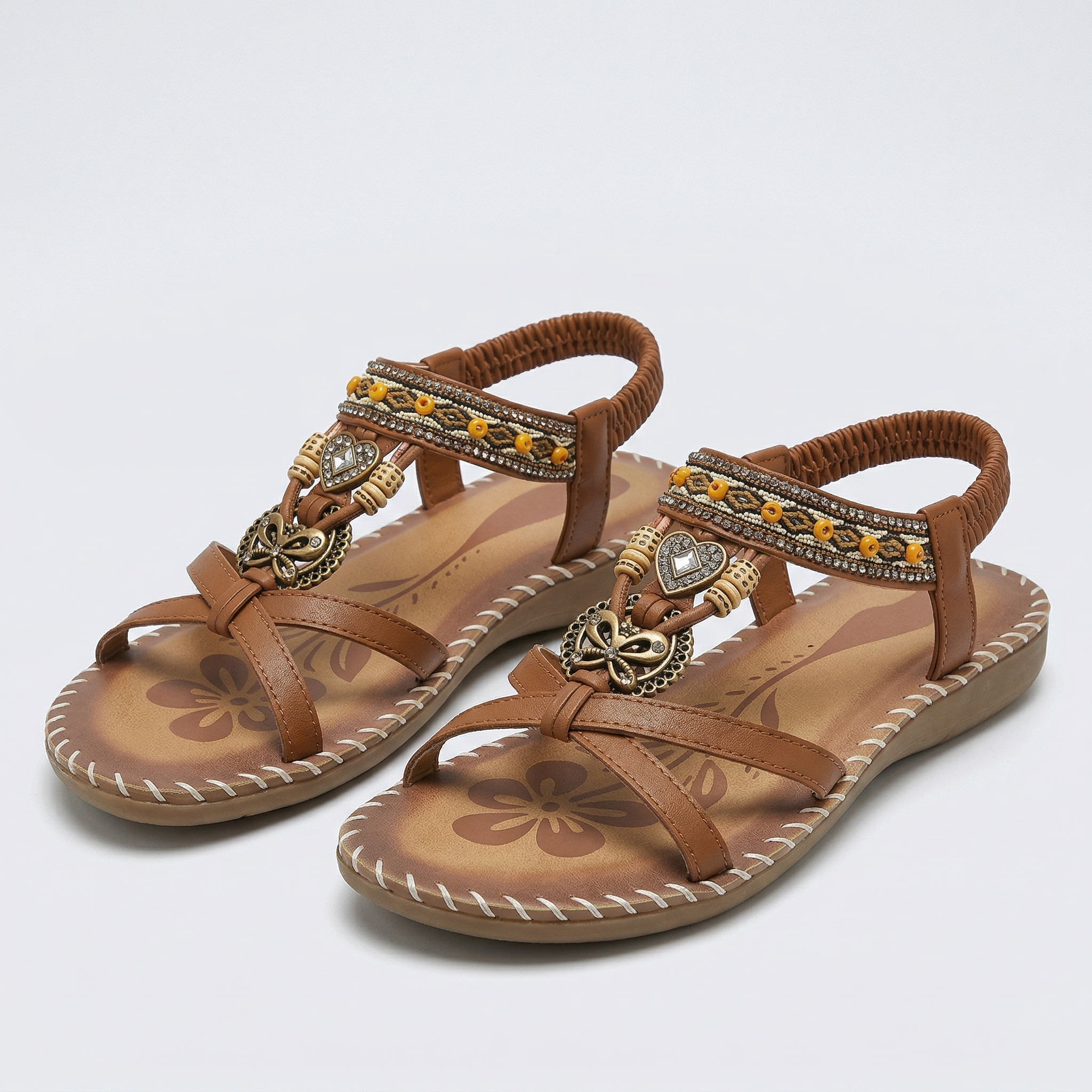 Monika | Nízke boho sandále s detailmi