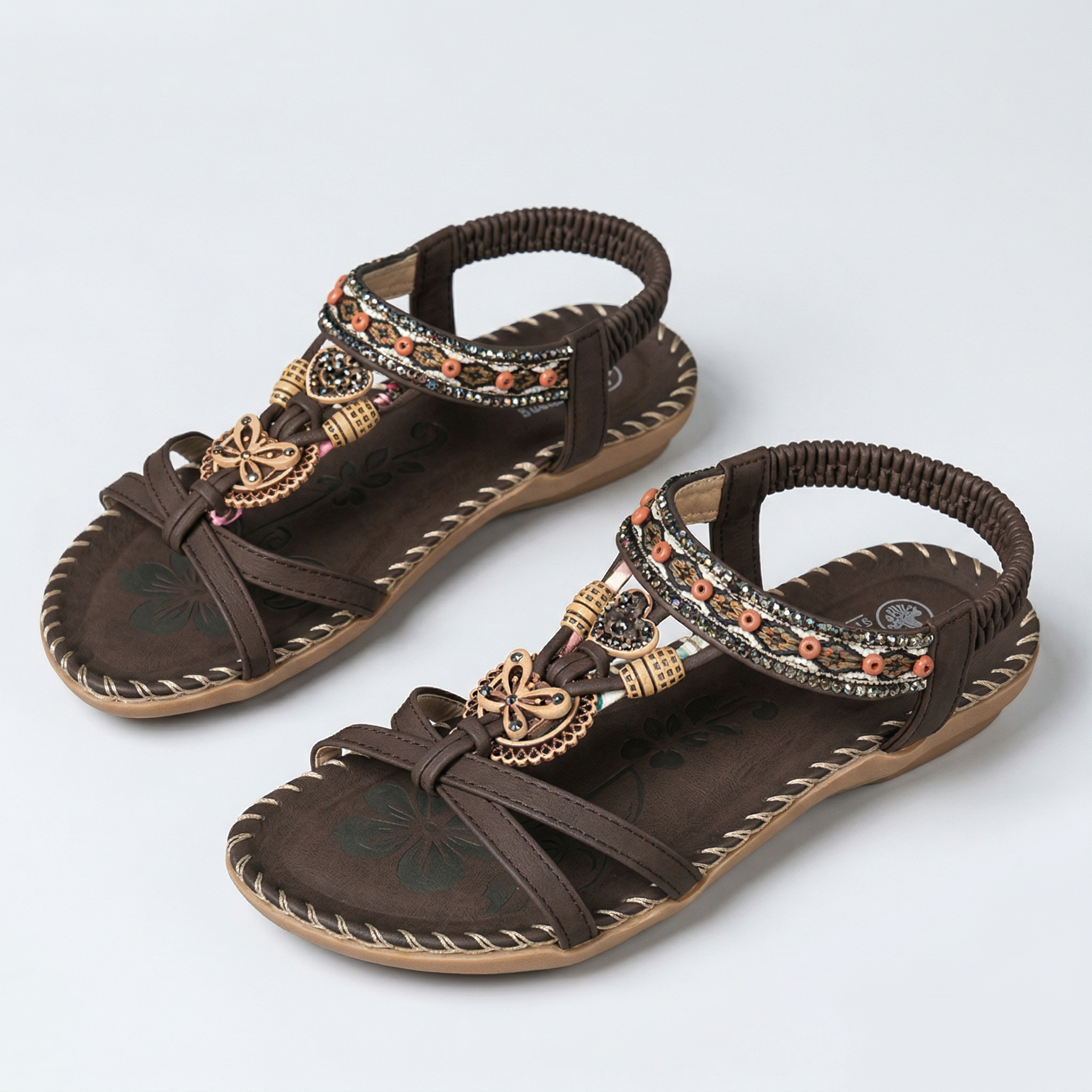 Monika | Nízke boho sandále s detailmi