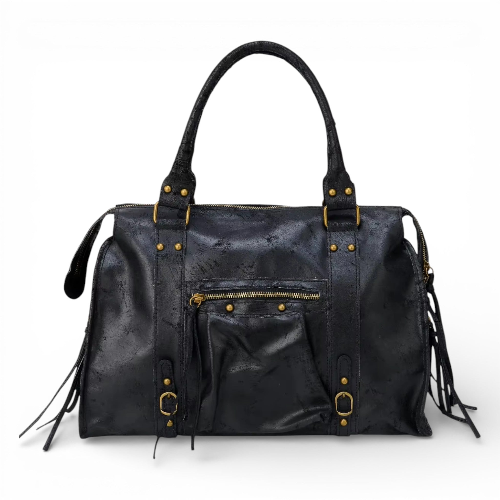 Dominika | Veľká vintage hladká tote kabelka