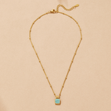 Valentína | Náhrdelník Lucia so zeleným príveskom