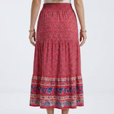 Renáta | Boho midi sukňa s kvetinovým vzorom