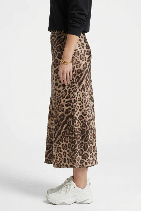 Adriana | Dlhá sukňa s leopardím vzorom