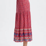 Renáta | Boho midi sukňa s kvetinovým vzorom