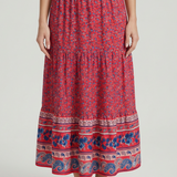Renáta | Boho midi sukňa s kvetinovým vzorom